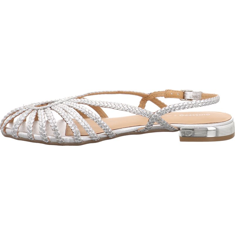 Gioseppo - HINGHAM - flache Sandale aus Leder - 75440-P-PLATA - silber