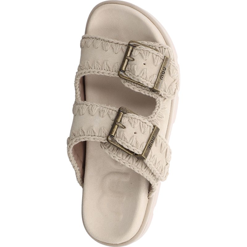 Mou Low Bio Two-Buckle Pantolette - MU.SW631000A-CHLK - Chalk