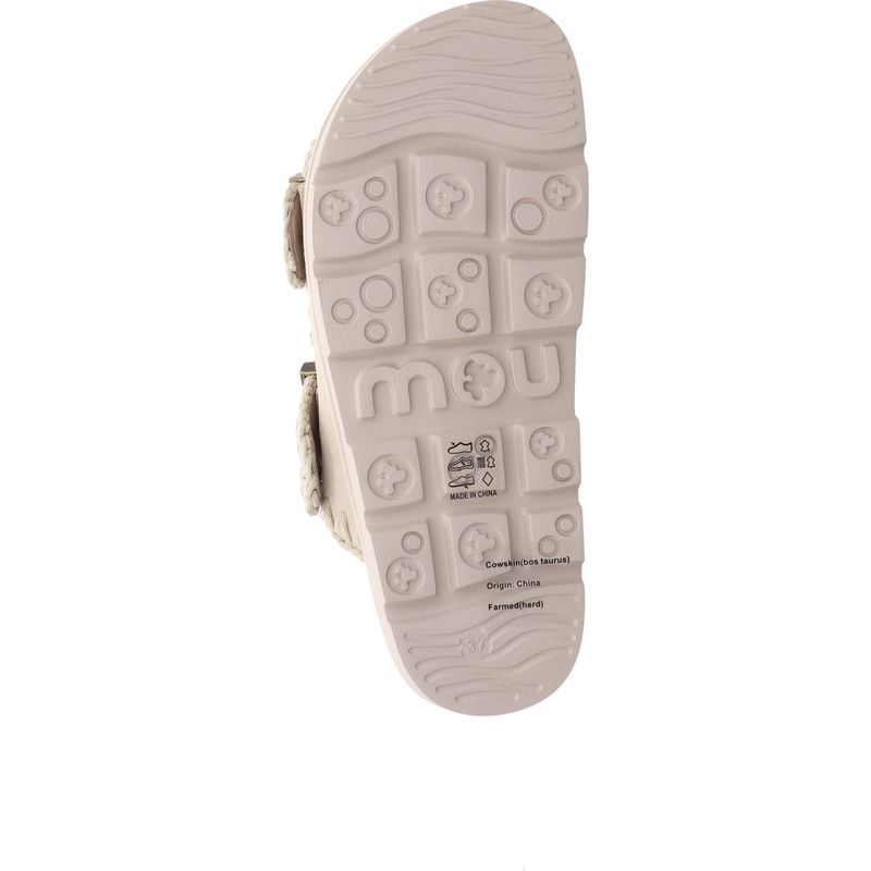 Mou Low Bio Two-Buckle Pantolette - MU.SW631000A-CHLK - Chalk