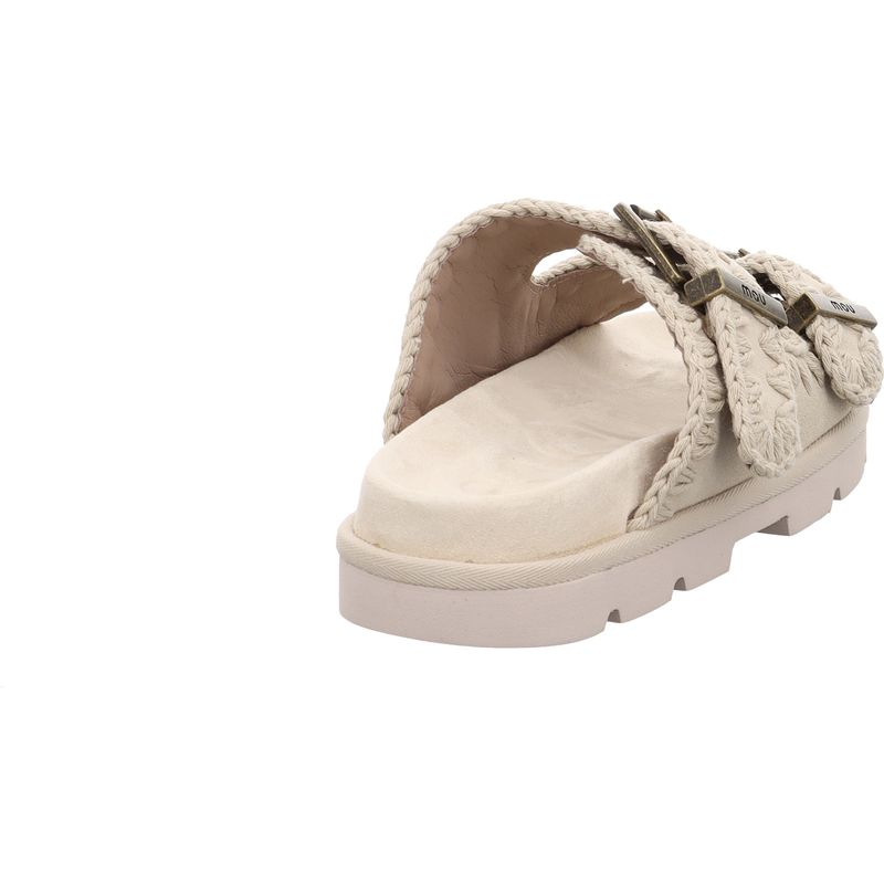 Mou Low Bio Two-Buckle Pantolette - MU.SW631000A-CHLK - Chalk