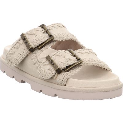 Mou Low Bio Two-Buckle Pantolette - MU.SW631000A-CHLK - Chalk chalk | weiß