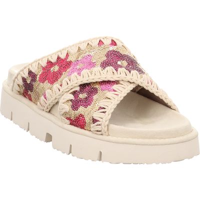 Mou Sequins Criss-Cross Sandale - MU.SW461017G-SSFUX - Fuchsia sequin spring fucsia | pink