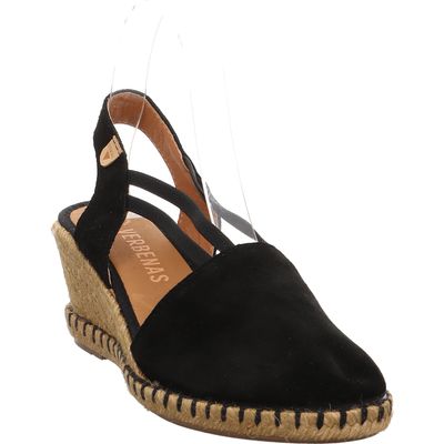 Verbenas Maika Serraje Negro Keilsandale negro | tan | schwarz