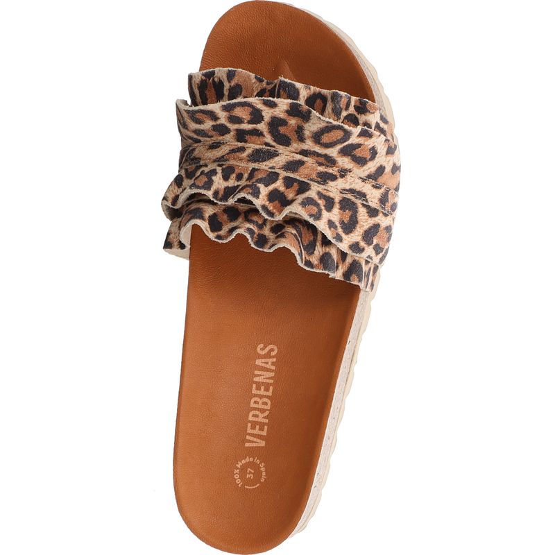 Verbenas Rocio Serraje Volante Leopardo Leopardo Pantolette