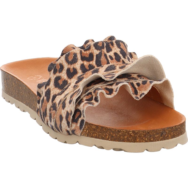 Verbenas Rocio Serraje Volante Leopardo Leopardo Pantolette | leopardo grande | leoprint