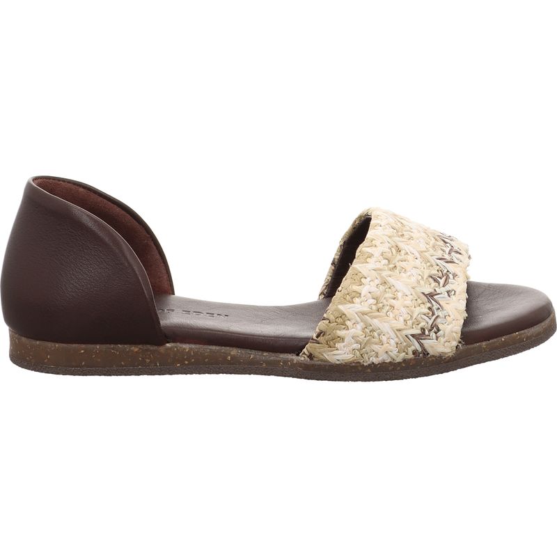 Apple of Eden - Cam 87 - offene Ballerinas - Raffia - schwarz/beige