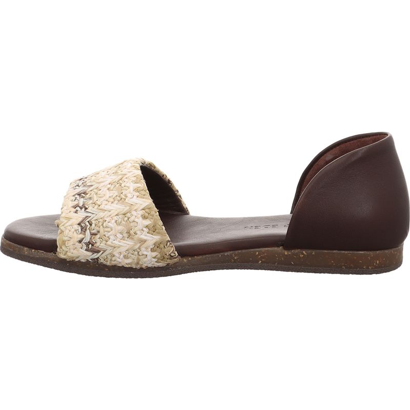 Apple of Eden - Cam 87 - offene Ballerinas - Raffia - schwarz/beige