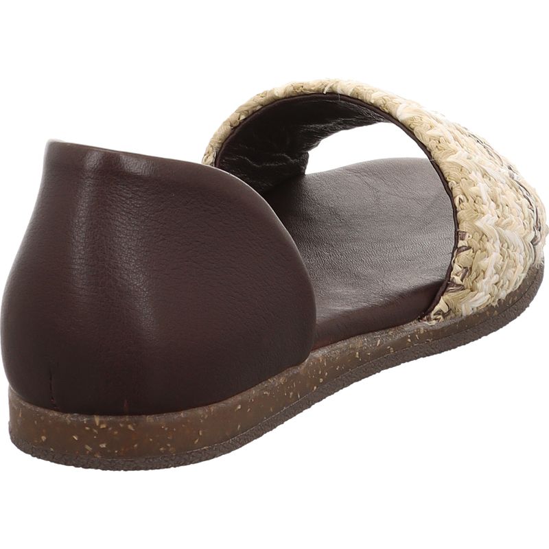 Apple of Eden - Cam 87 - offene Ballerinas - Raffia - schwarz/beige