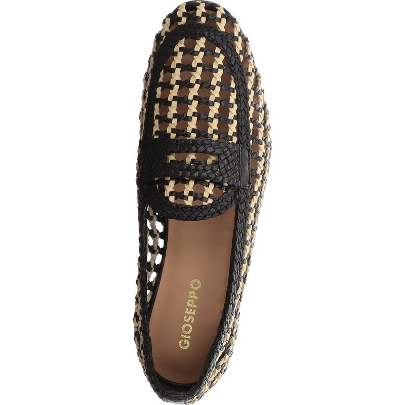 Gioseppo - WABASHA - geflochtene Leder Loafer - 79108-P-NEGRO - schwarz