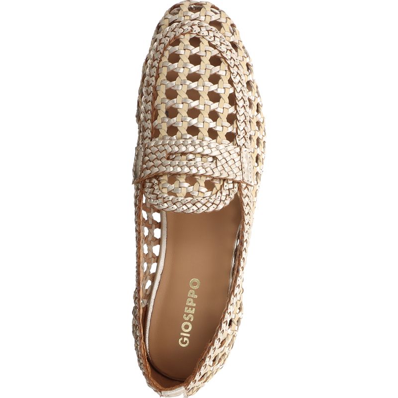Gioseppo - WABASHA - geflochtene Leder Loafer - 79108-P-PLATINO - platin