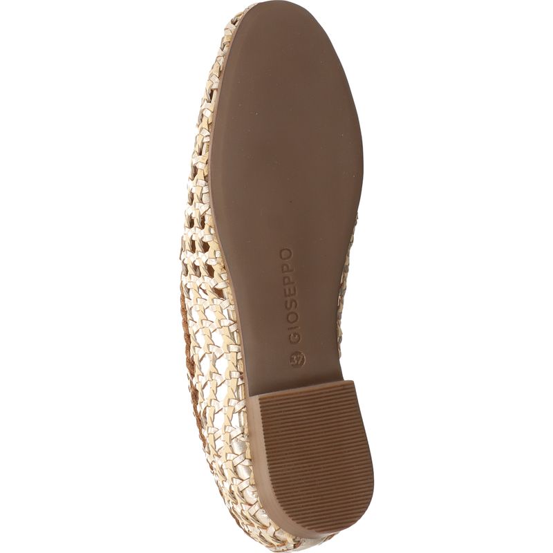 Gioseppo - WABASHA - geflochtene Leder Loafer - 79108-P-PLATINO - platin