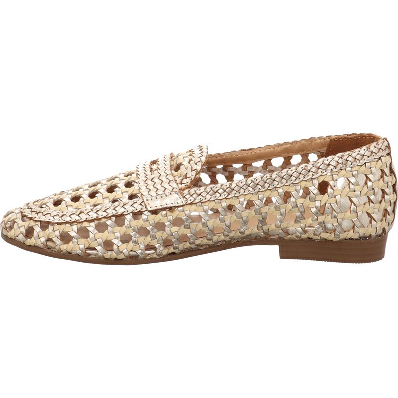 Gioseppo - WABASHA - geflochtene Leder Loafer - 79108-P-PLATINO - platin