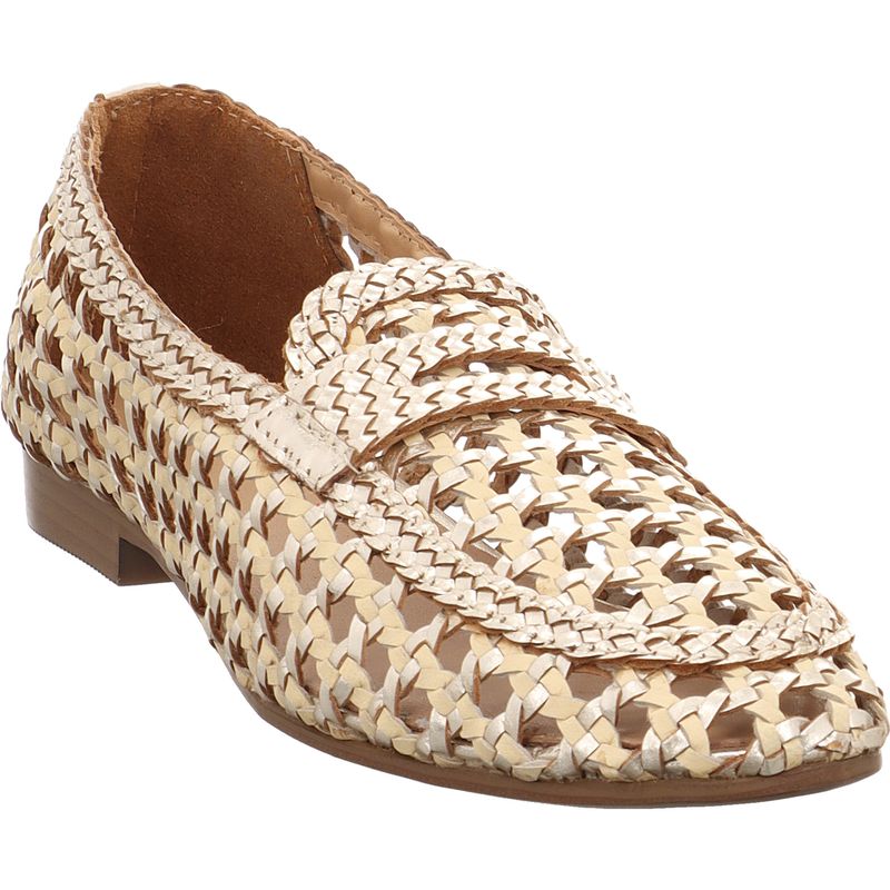 Gioseppo - WABASHA - geflochtene Leder Loafer - 79108-P-PLATINO - platin | platin