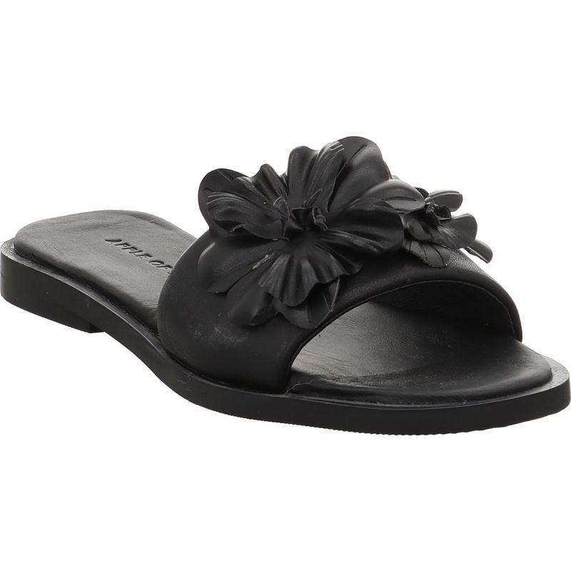 Apple of Eden - Agnis 1-F - Pantolette - black | flowers | black | flowers | schwarz