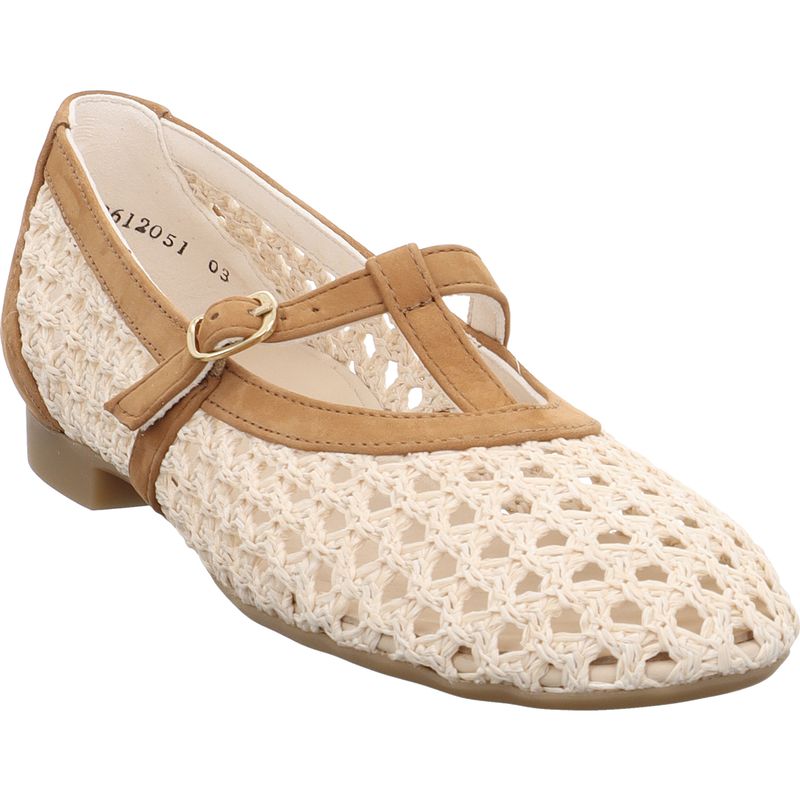 Paul Green 1143-000 Ballerina aus Nubukleder in Beige | beige