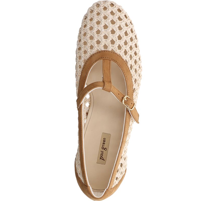 Paul Green 1143-000 Ballerina aus Nubukleder in Beige
