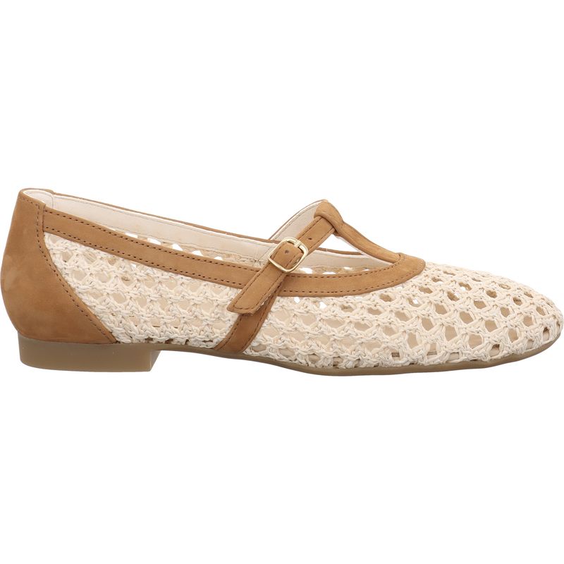 Paul Green 1143-000 Ballerina aus Nubukleder in Beige