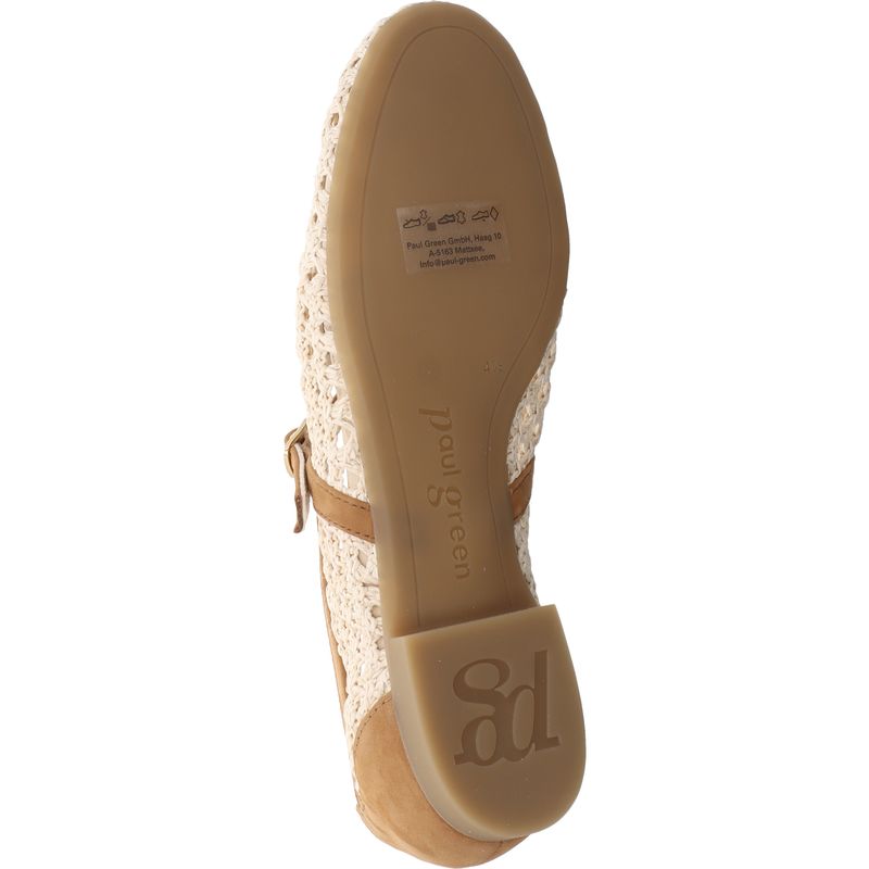 Paul Green 1143-000 Ballerina aus Nubukleder in Beige