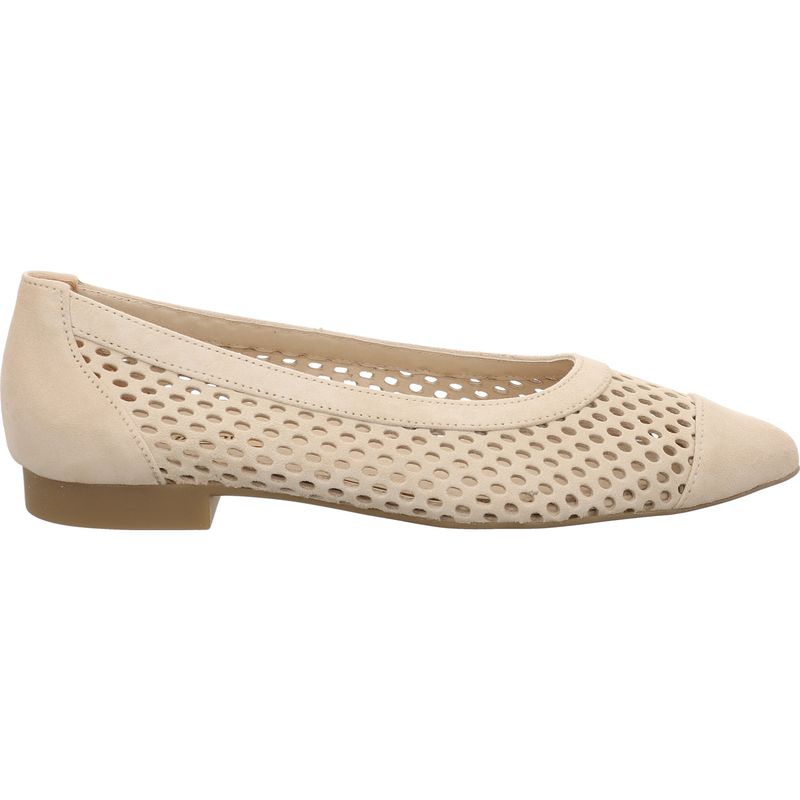 Paul Green Ballerina 1215-039 aus Samtleder in beige