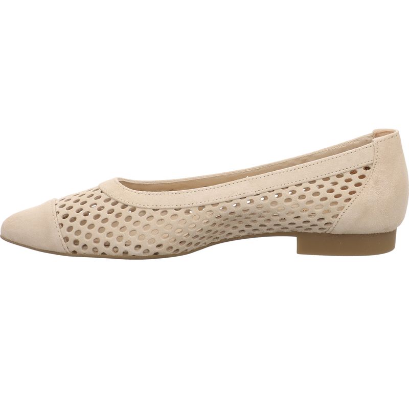 Paul Green Ballerina 1215-039 aus Samtleder in beige