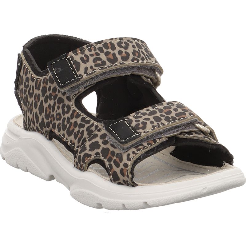 Ricosta - Pepino - Caro - 50 6701200/650 - tundra | schwarz - Sandale - Leo | tundra | schwarz | leoprint