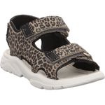 Ricosta - Pepino - Caro - 50 6701200/650 - tundra | schwarz - Sandale - Leo tundra | schwarz | leoprint