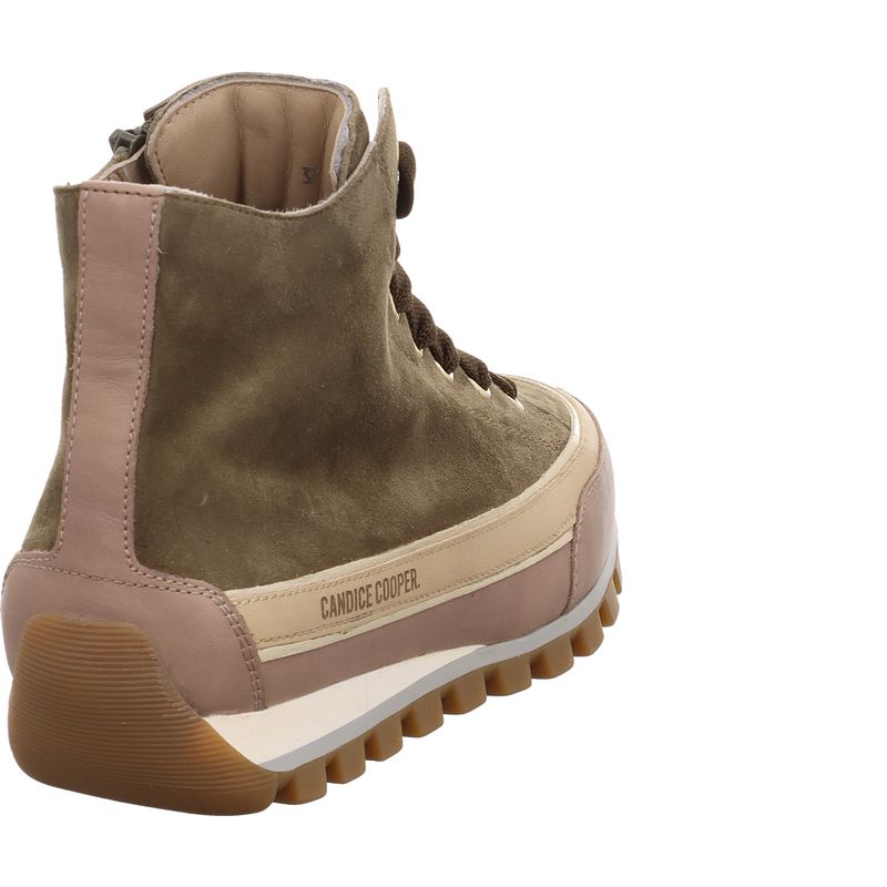 Candice Cooper Janis Strip Plus Chic Schnürstiefelette 2018031-02-2D65 taupe-grün