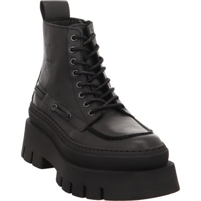 Copenhagen CPH697-leather black Damen Schnürboot Leder schwarz