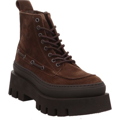 Copenhagen CPH697-suede chocolate Damen Schnürboot Veloursleder braun