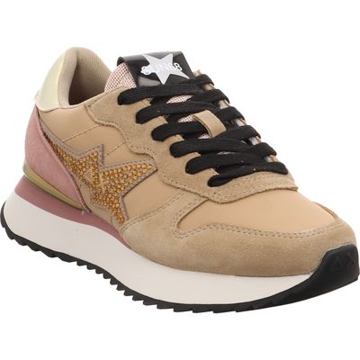SUN68 Stargirl Strass Logo Sneaker Z46223-77 dunkelbeige beige
