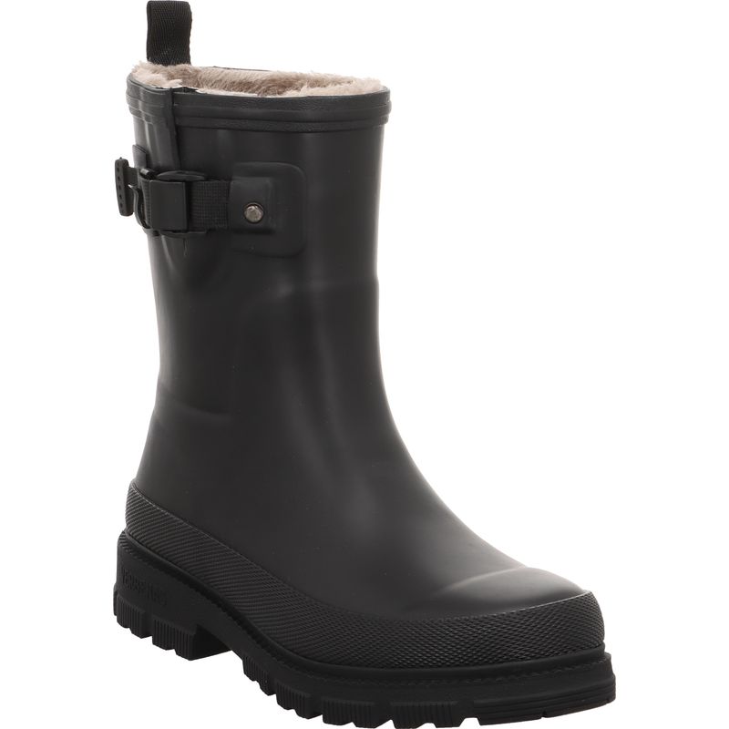 Verbenas Lina Fur Smooth-Black Stiefelette mit Warmfutter in Schwarz