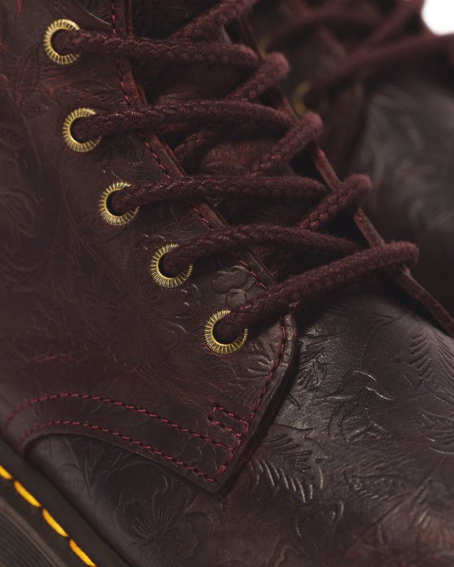 Dr. Martens Jadon Emboss Floral-43558600 Plateau Boot herry Red