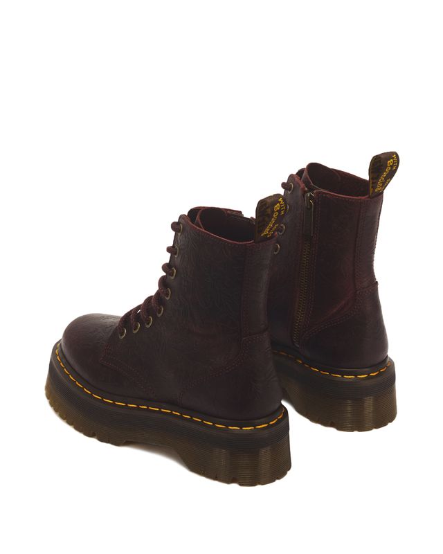 Dr. Martens Jadon Emboss Floral-43558600 Plateau Boot herry Red