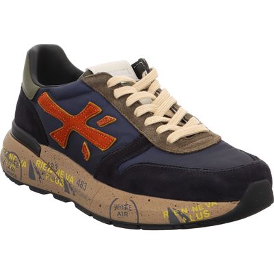 Premiata Mick-7721 Herren Sneaker in dunkelblau-braun-orange dunkelblau | braun | orange