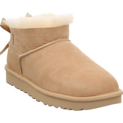 UGG 1185491-SAN W Ultra Mini Bailey Bow Boots in sand beige