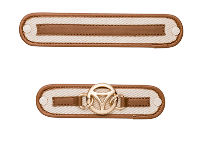 Hey Marly - HM26-0091-S - Golden Icon Canvas PS2 - Patch für Pantoletten beige | braun