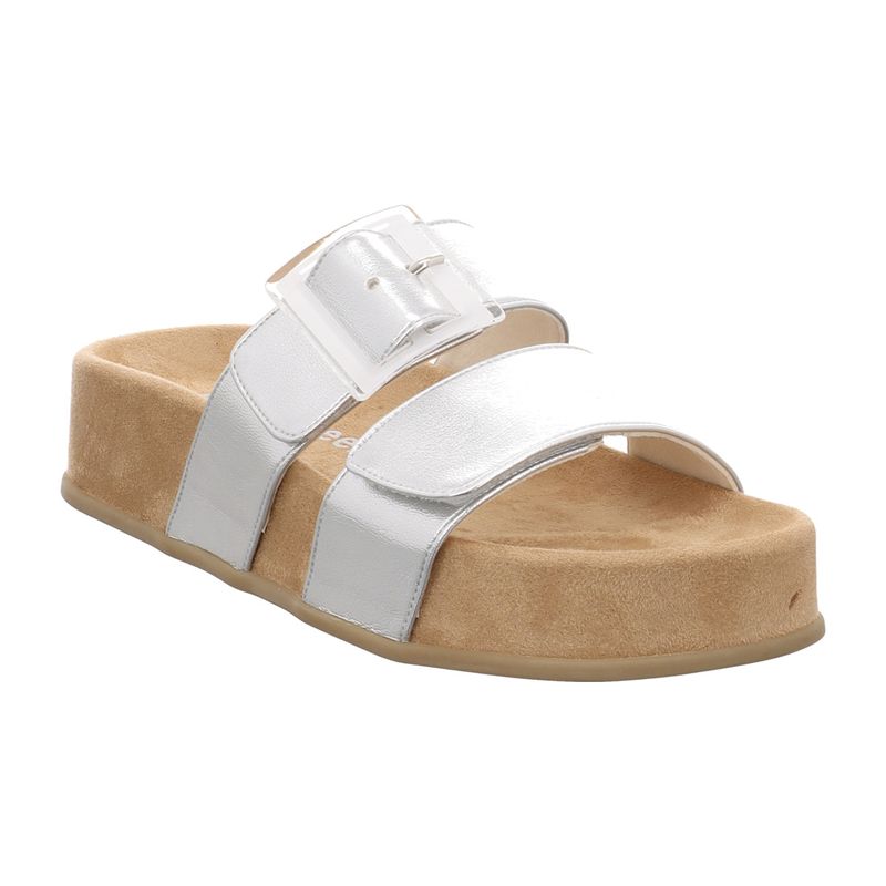 Paul Green | 6157 | Damen Pantolette | silber metallic