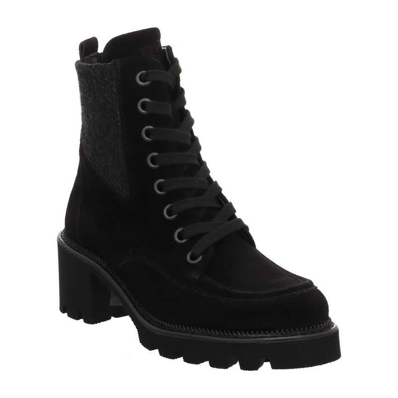Paul Green - 8269 - Schnürstiefelette - Merinowolle | schwarz