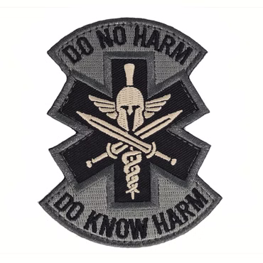 Mil-spec Monkey Taktischer Patch mit Klettverschluss - Do No Harm Spartan