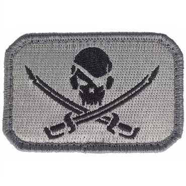 Mil-spec Monkey Tactical Patch With Velcro - Pirate Skull Flag