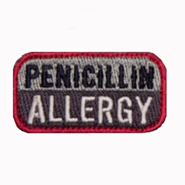 Mil-spec Monkey Naszywka Taktyczna Z Rzepem - Penicillin Allergy