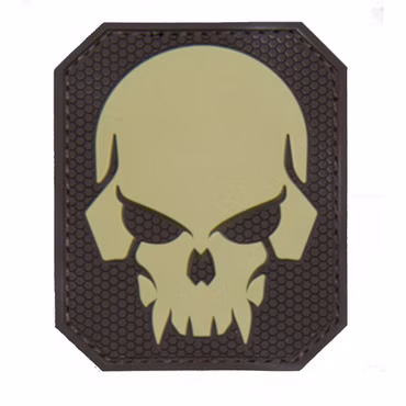 Mil-spec Monkey Tactical Patch With Velcro - Pirateskull Large PVC