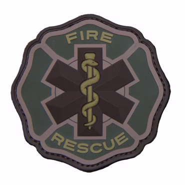 Mil-spec Monkey Naszywka Taktyczna Z Rzepem - Fire Rescue PVC