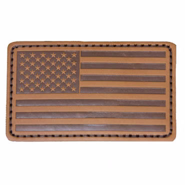 Mil-spec Monkey Tactical Patch With Velcro - US Flag Leather