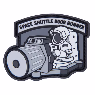 Mil-Spec Monkey Naszywka morale Space Shuttle Doorgunner PVC – Wszystkie dostępne warianty