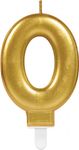Kerze gold Zahl 0
