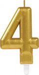 Kerze gold Zahl 4