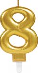Kerze gold Zahl 8