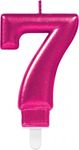 Kerze pink Zahl 7