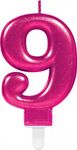 Kerze pink Zahl 9
